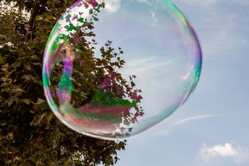 Giant Soap Bubbles in Southwark, London, England, United Kingdom