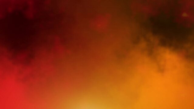 Red-Orange Glowing Fire Background - Turbulent Flames and Swirling Heat