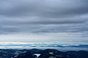 Fototapeta premium clouds in the mountains