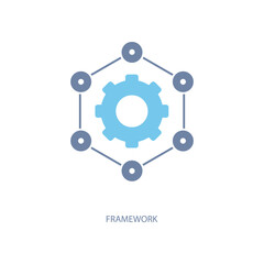 framework concept line icon. Simple element illustration.framework concept outline symbol design.