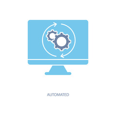 automated concept line icon. Simple element illustration.automated concept outline symbol design.