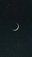 Beautiful crescent moon sky background