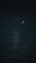 Obraz na płótnie Canvas Beautiful crescent moon sky background