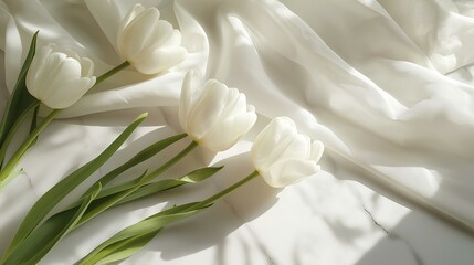 Obraz na płótnie Canvas White Tulips