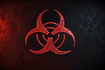 Warning sign regarding a biological threat