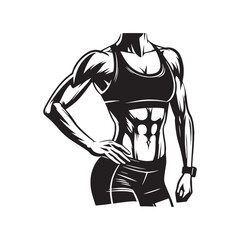 Athletic Style: Athlete Wear Silhouette Compilation - Fusing Fashion and Functionality with Illustration - Minimallest Vector
