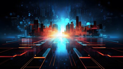 
Vector Abstract futuristic technology background concept, Illustration high digital