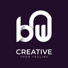 Obraz premium Letter bw logo, vector logo design template 