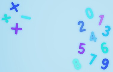 3D背景素材_数字_青