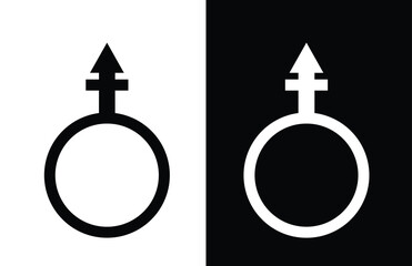 Androgyne symbol. Gender and sexual orientation icon or sign concept 6 5 4 - obrazy, fototapety, plakaty
