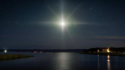 night sky with stars and clouds
