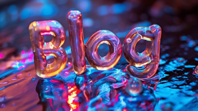 Holo Slime Blog concept creative art poster.