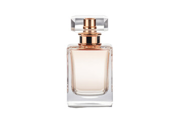 Bottle of Perfume on White Background. On a White or Clear Surface PNG Transparent Background..