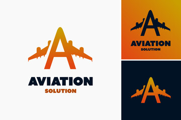Letter A Aviation Solution Logo embodies innovation and reliability in aerospace services, representing our commitment to excellence and efficiency.