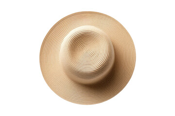 Fototapeta na wymiar Straw Hat on White Background. On a White or Clear Surface PNG Transparent Background..