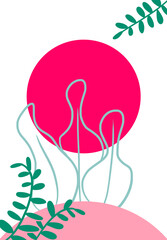 Abstract love and romanc landscape wallpaper.