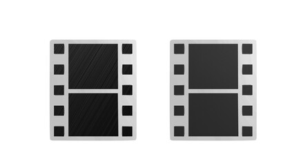 film icon symbol gray and black