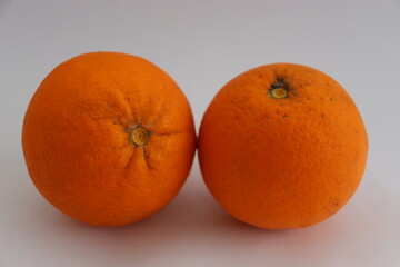Fresh ripe oranges as background, top view