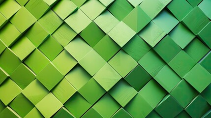 Fototapeta na wymiar 3d abstract geometric minimalist green emerald pattern background