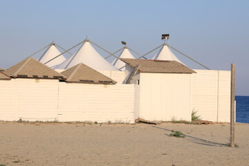 beach huts at the beach