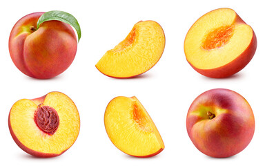 Fresh organic peach isolated - 762995028
