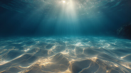 Fototapeta na wymiar 海底に波の光