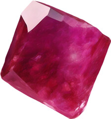 Ruby stone, colorful gemstone clipart.