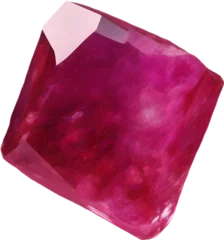 Poster Ruby stone, colorful gemstone clipart. © Pram