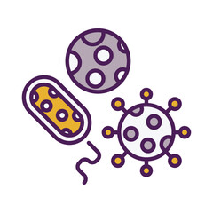 Bacteria icon editable stock vector illustration