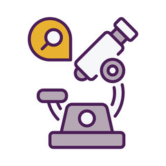 Microscope icon editable stock vector illustration