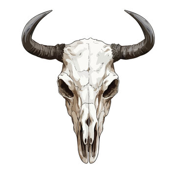 Cow Skull Clipart clipart isolated on white background