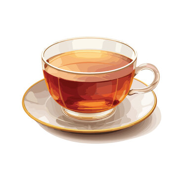 Cup of Tea Clipart clipart isolated on white background