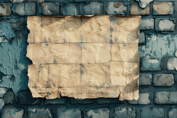 old torn and grunge poster paper sheet announcement