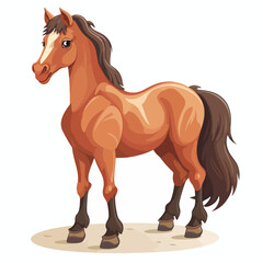 Cute horse clipart clipart isolated on white background