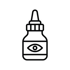 eye drops icon vector design template in white background