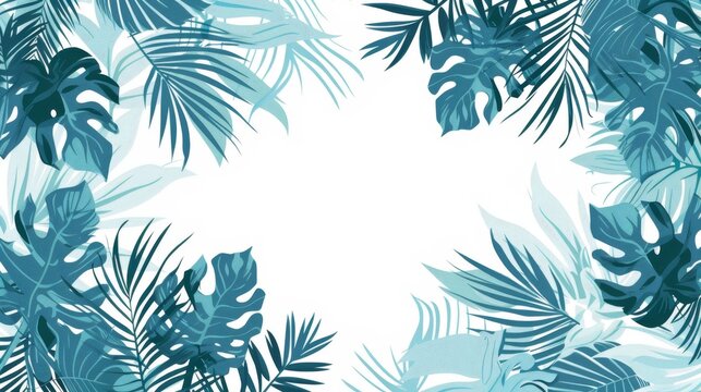 Modern design of tropical leaves in a trendy style