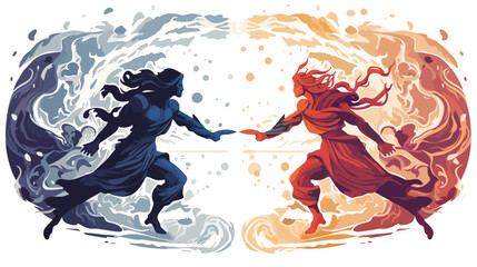 A cosmic battle between gods and demons shaping the