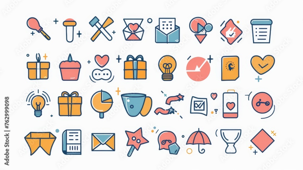 Poster the set of donation icons and characters has a flat design style with minimal modern illustrations.