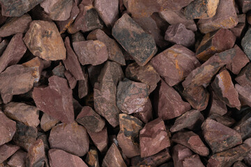 crushed stone crumb background texture close-up. rubble in a heap. natural decorative primer for...