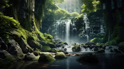 Poster waterfall in the jungle © Wallpaper
