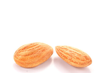almonds isolated on white background