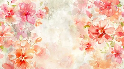 An endless background of watercolor flowers
