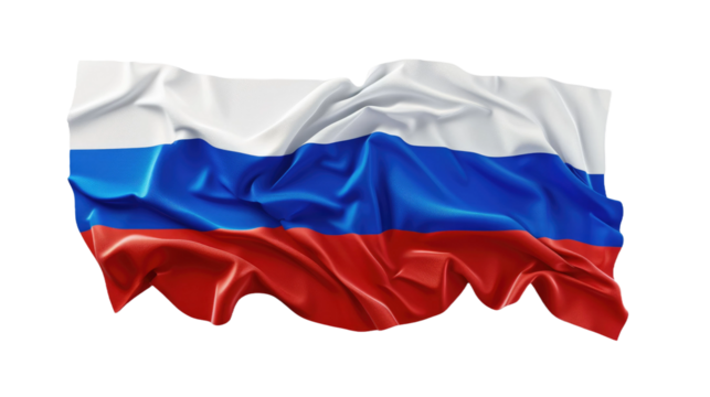 Russia Flag on white Isolated Background