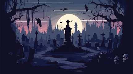 A haunted graveyard haunted by the ghosts of those w