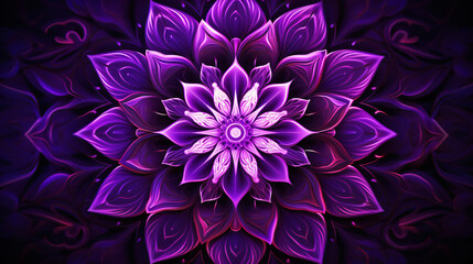 A vibrant illustration of neon purple toned
