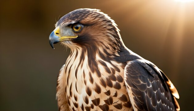 A Hawk With Its Feathers Glistening In The Sunligh Upscaled 8