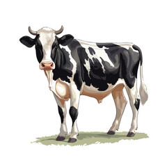Dairy cattle farm COW clipart clipart isolated on white