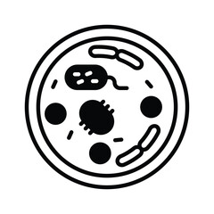 Microbiology icon editable stock vector illustration