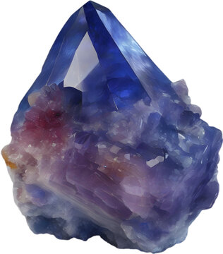 Sapphire stone, colorful gemstone clipart.