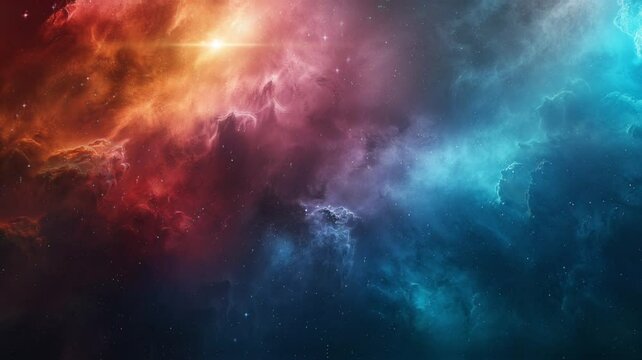 Nebula scene, space atmosphere, animation video looping motion